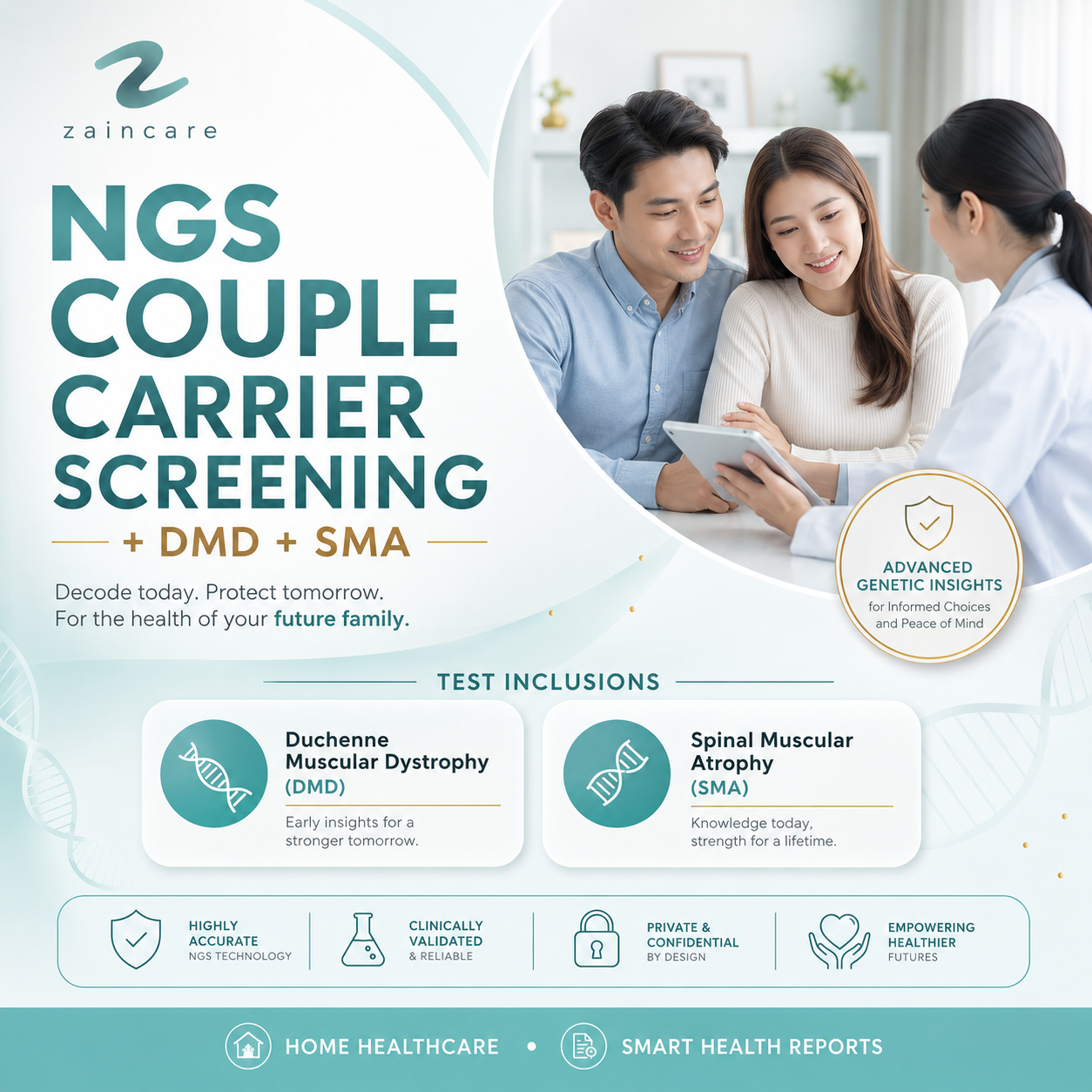 NGS COUPLE CARRIER SCREENING + DMD+SMA